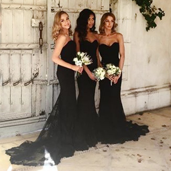 bridesmaid dresses with train