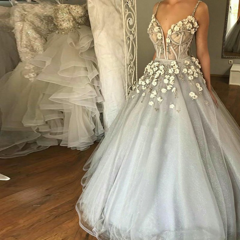 ball gown grey